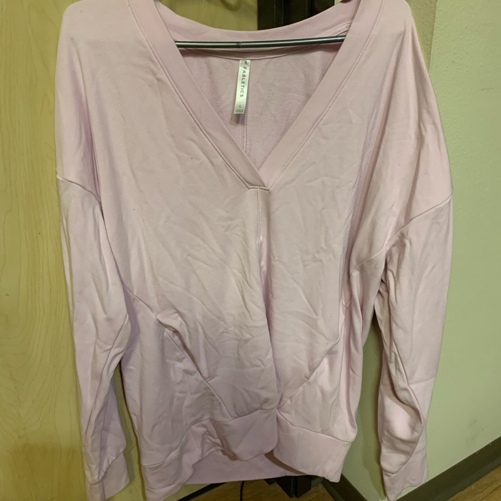Fabletics pink sweatshirt